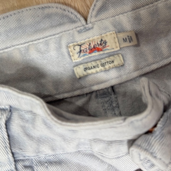 Faherty pleated high waisted denim shorts - Picture 4 of 5